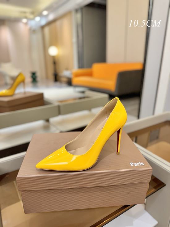 Christian Louboutine Patent Leather Classic Pointed Toe Stiletto Heel Pumps