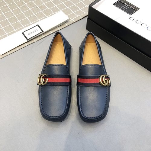 Gucci Cowhide Loafers With Interlocking G Details