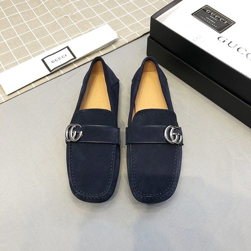 Gucci Cowhide Loafers With Interlocking G Details