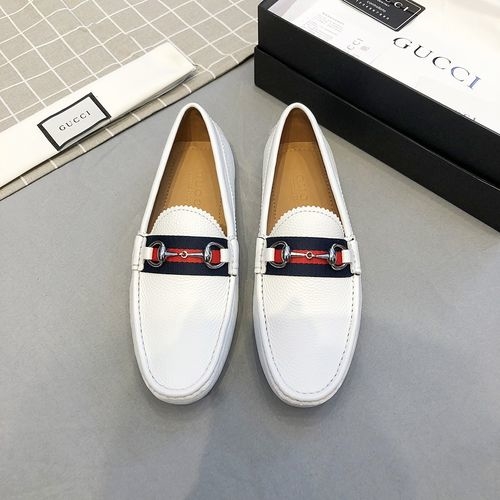Gucci Cowhide Loafers With Interlocking G Details