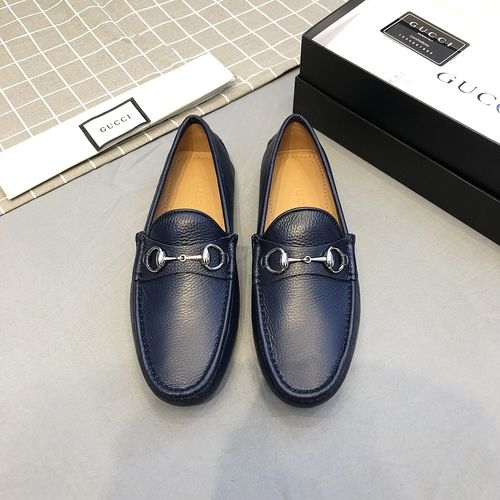 Gucci Cowhide Loafers With Interlocking G Details