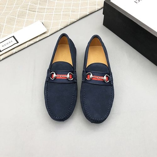 Gucci Cowhide Loafers With Interlocking G Details