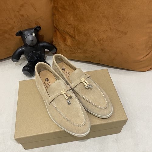 Loro Piana LP Suede Cowhide Hand-stitched Shoes