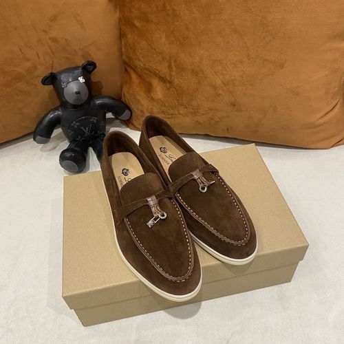 Loro Piana LP Suede Cowhide Hand-stitched Shoes