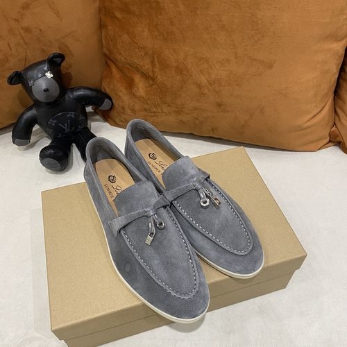 Loro Piana LP Suede Cowhide Hand-stitched Shoes