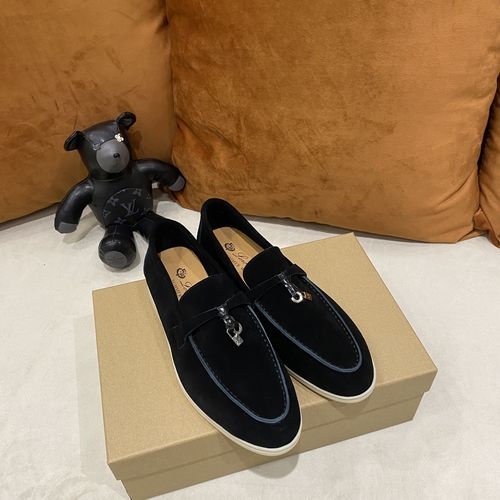 Loro Piana LP Suede Cowhide Hand-stitched Shoes