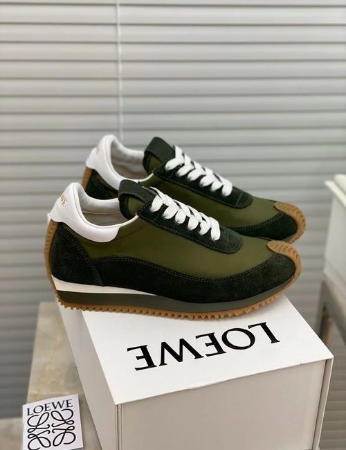 Loewe Military Green Elevated Trainer Shoes