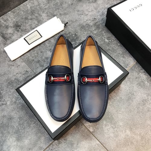 Gucci Cowhide Loafers With Interlocking G Details
