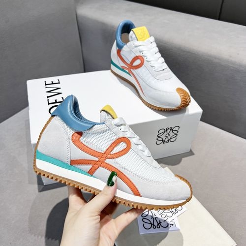 Loewe Leather Cloth Casual Trainers With Original Bag