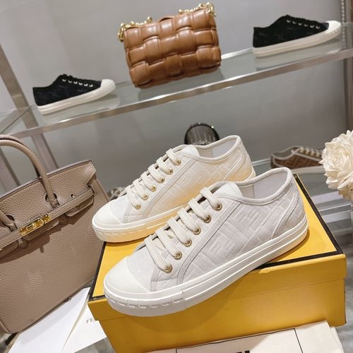 Fendi Domino Sneakers Denim FF Embroidery