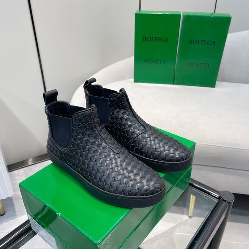 Bottega Veneta BV Knitted Couple Ankle Boots With Elastic