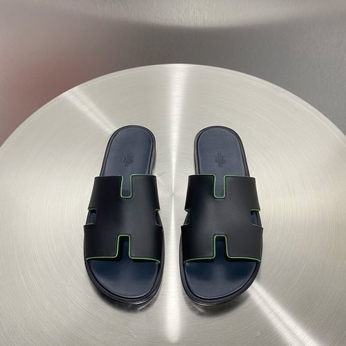 Hermes Classic H Slippers With Leather Outsole