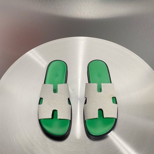 Hermes Classic H Slippers With Leather Outsole