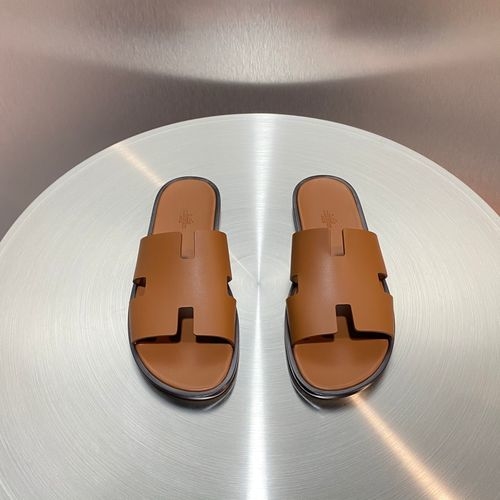 Hermes Classic H Slippers With Leather Outsole