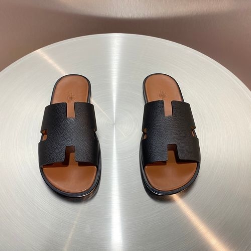 Hermes Classic H Slippers With Leather Outsole