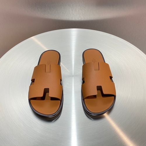 Hermes Classic H Slippers With Leather Outsole