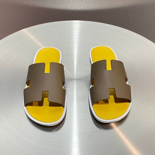 Hermes Classic H Slippers With Leather Outsole