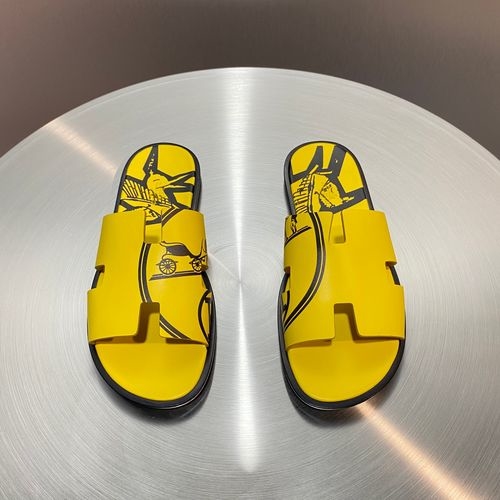 Hermes Classic H Slippers With Leather Outsole