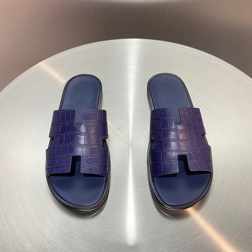 Hermes Classic H Slippers With Leather Outsole