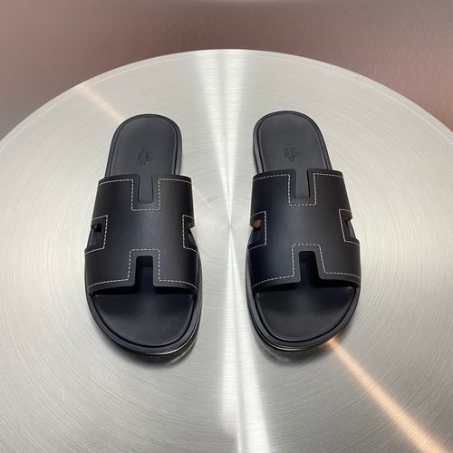 Hermes Classic H Slippers With Leather Outsole
