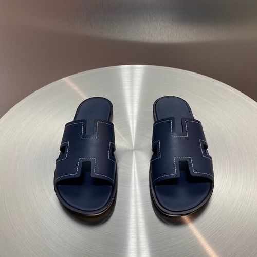 Hermes Classic H Slippers With Leather Outsole