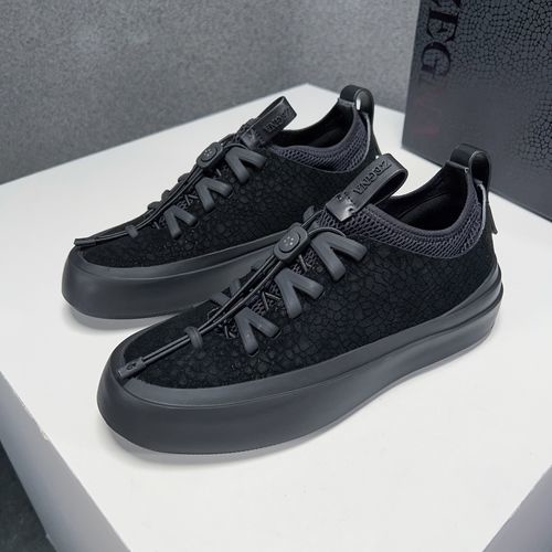 Zegna Color-block Mesh Leather Casual Sneakers