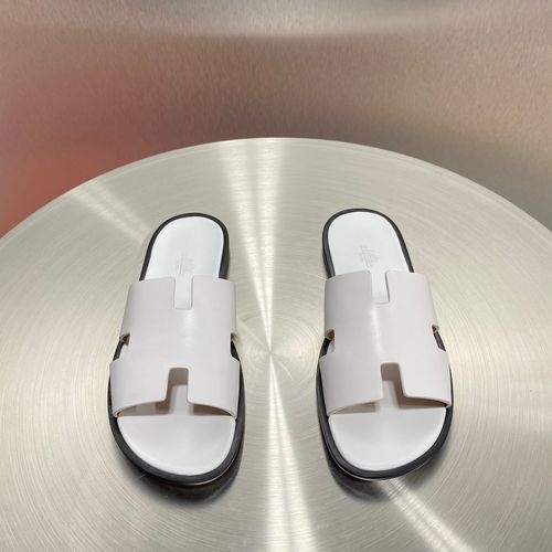 Hermes Classic H Slippers With Leather Outsole