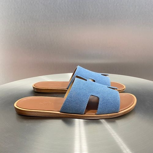 Hermes Classic H Slippers With Leather Outsole