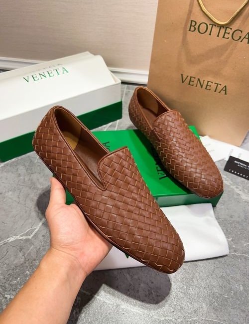 Bottega Veneta BV Classic Woven Loafers With Leather Sole