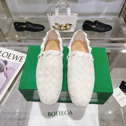 Bottega Veneta BV Woven Loafers Leather Sole Two Wear