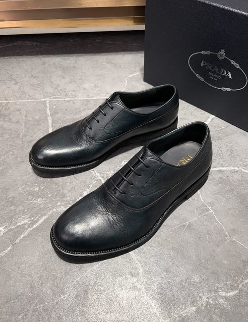 Prada Horse Leather Loafers Cowhide Sole