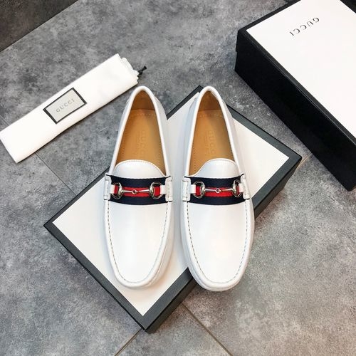 Gucci Cowhide Loafers With Interlocking G Details