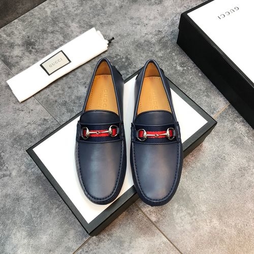 Gucci Cowhide Loafers With Interlocking G Details