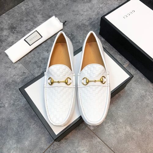 Gucci Cowhide Loafers With Interlocking G Details