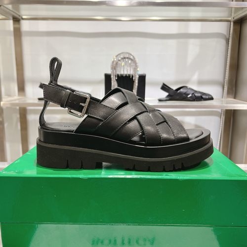 Bottega Veneta BV Platform Woven Height-Raising Sandals
