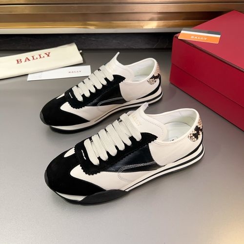 Bally Leather Sneakers Stitching Design Leather Lining
