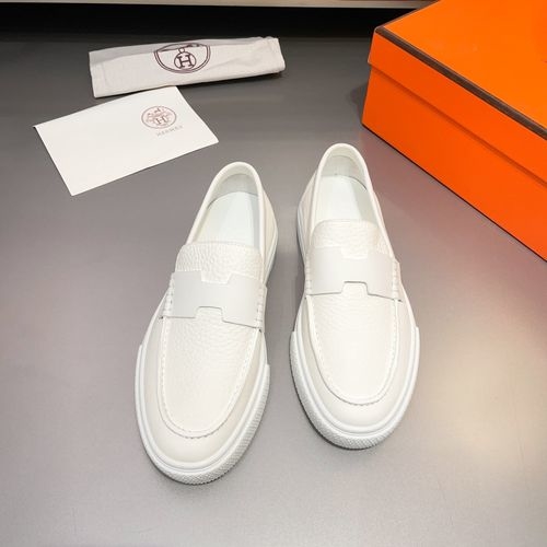 Hermes Calfskin Slip-on Loafers
