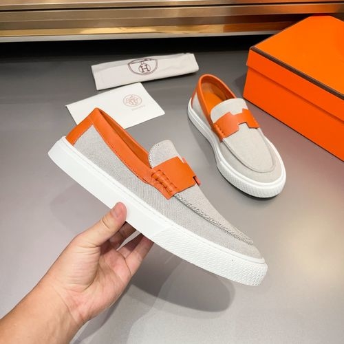 Hermes Slip-On Loafers With Logo Buckle