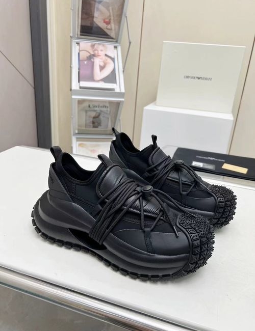 Armani Tire Sole Drawstring Casual Shoes