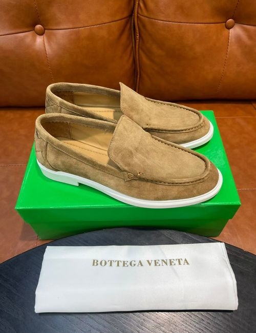 Bottega Veneta BV Suede Slip On Driving Shoes Woven Details