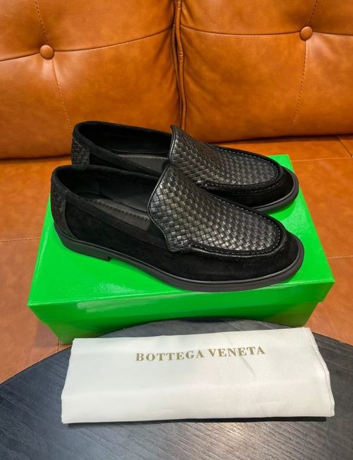 Bottega Veneta BV Suede Slip On Driving Shoes Woven Details