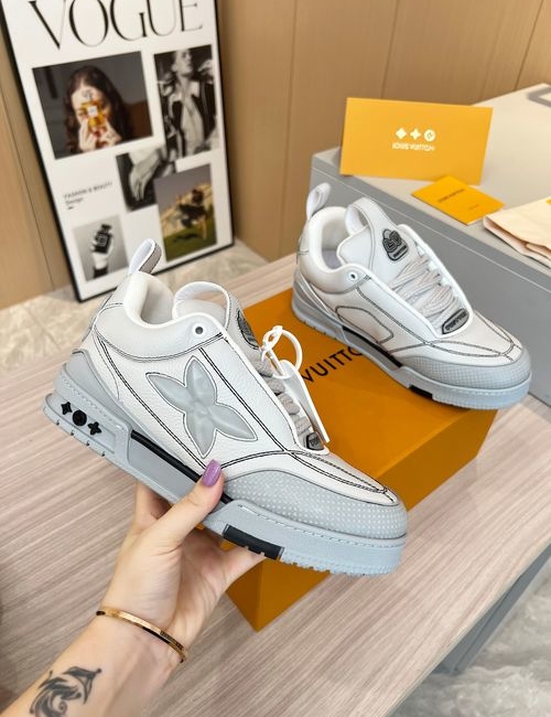 Louis Vuitton LV Trainer Casual Skate Shoes With Box