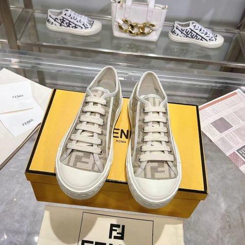 Fendi Domino Sneakers Denim FF Embroidery