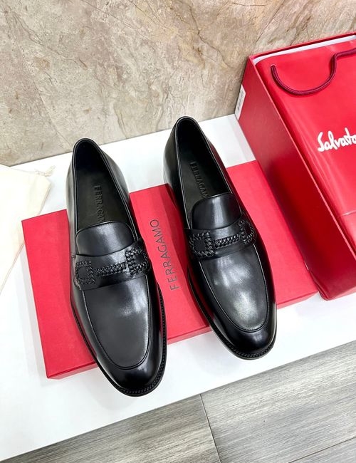 Ferragamo Gancini Buckle Moccasin Loafers