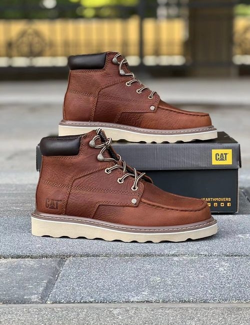 CAT Work Boots Genuine Cowhide Upper