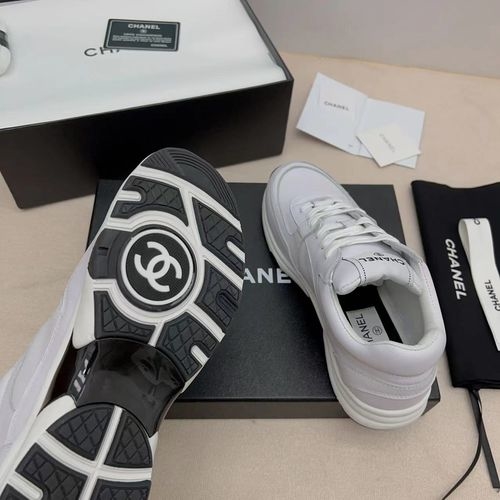 Chanel Panda Color Casual Leather Sneakers