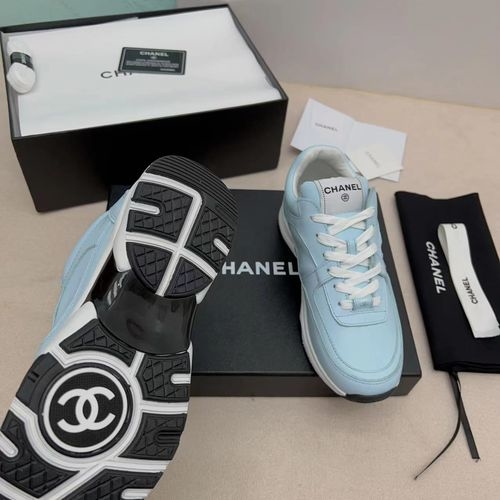 Chanel Panda Color Casual Leather Sneakers
