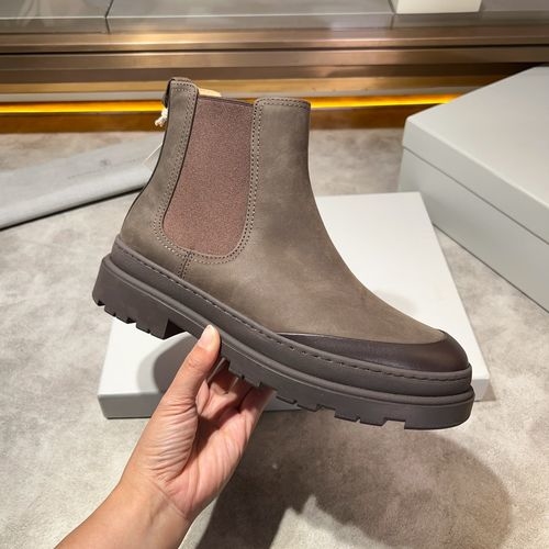 Brunello Cucinelli BC Cow Suede Leather Hiking Boots