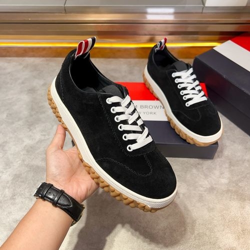 Thom Browne Casual Loafers Striped Waterproof Upper