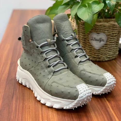 Moncler Ostrich Skin Boots With Horsehide Lining